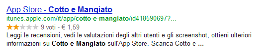 Effetti dell'uso di schema.org nella SERP di Google