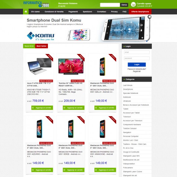 Realizzazione eCommerce Informatica 2008