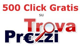 Promozione 500 click gratis TrovaPrezzi